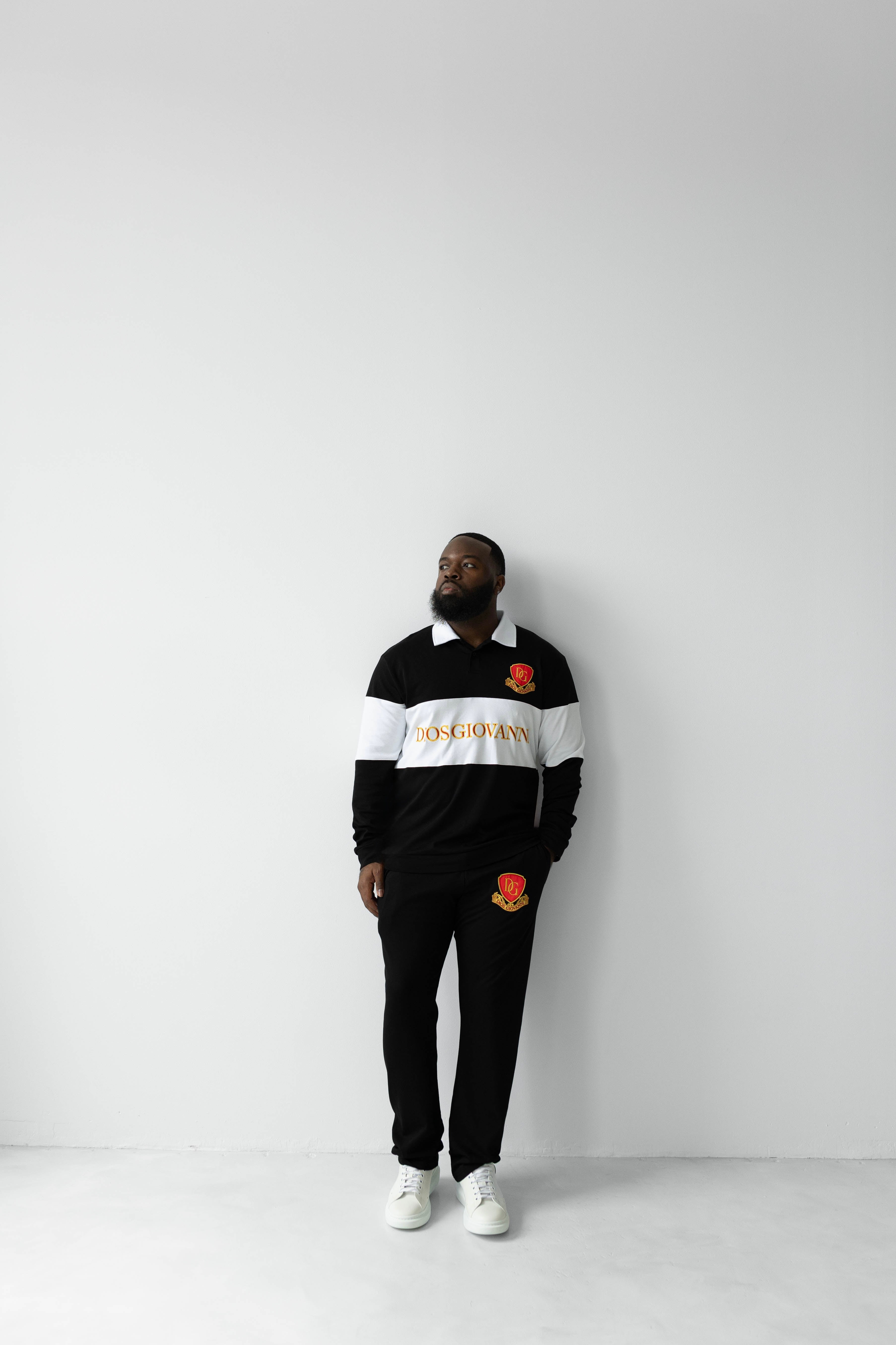 RUGBY POLO SHIRT - BLACK