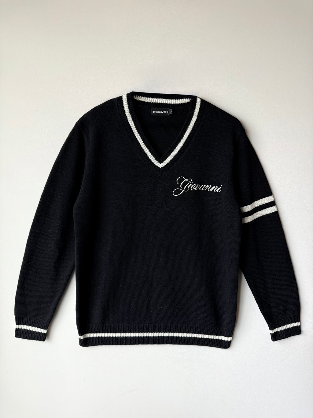 ITALIAN CASHMERE WOOL V-NECK SWEATER - DIOS GIOVANNI