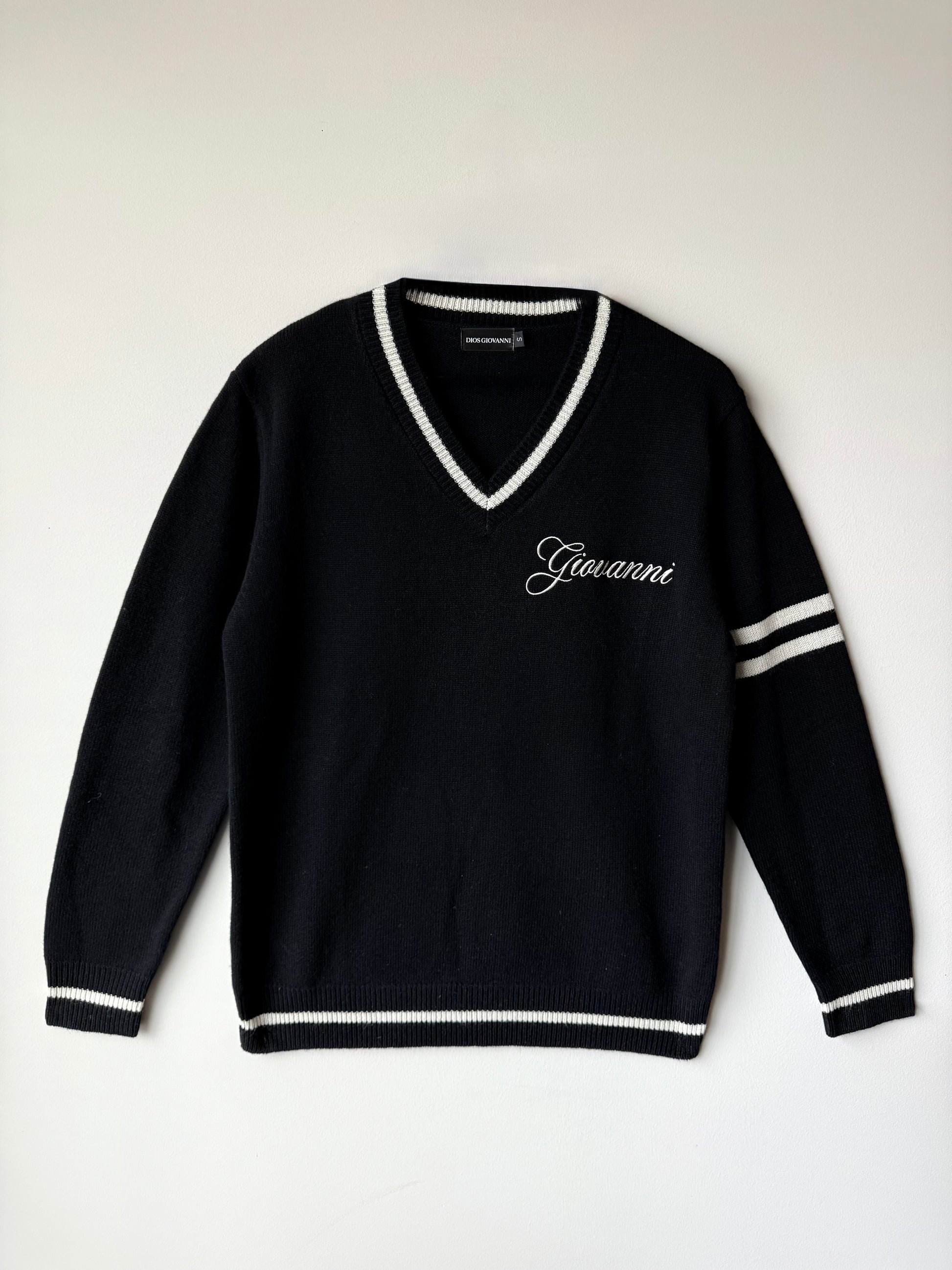 ITALIAN CASHMERE WOOL V-NECK SWEATER - DIOS GIOVANNI