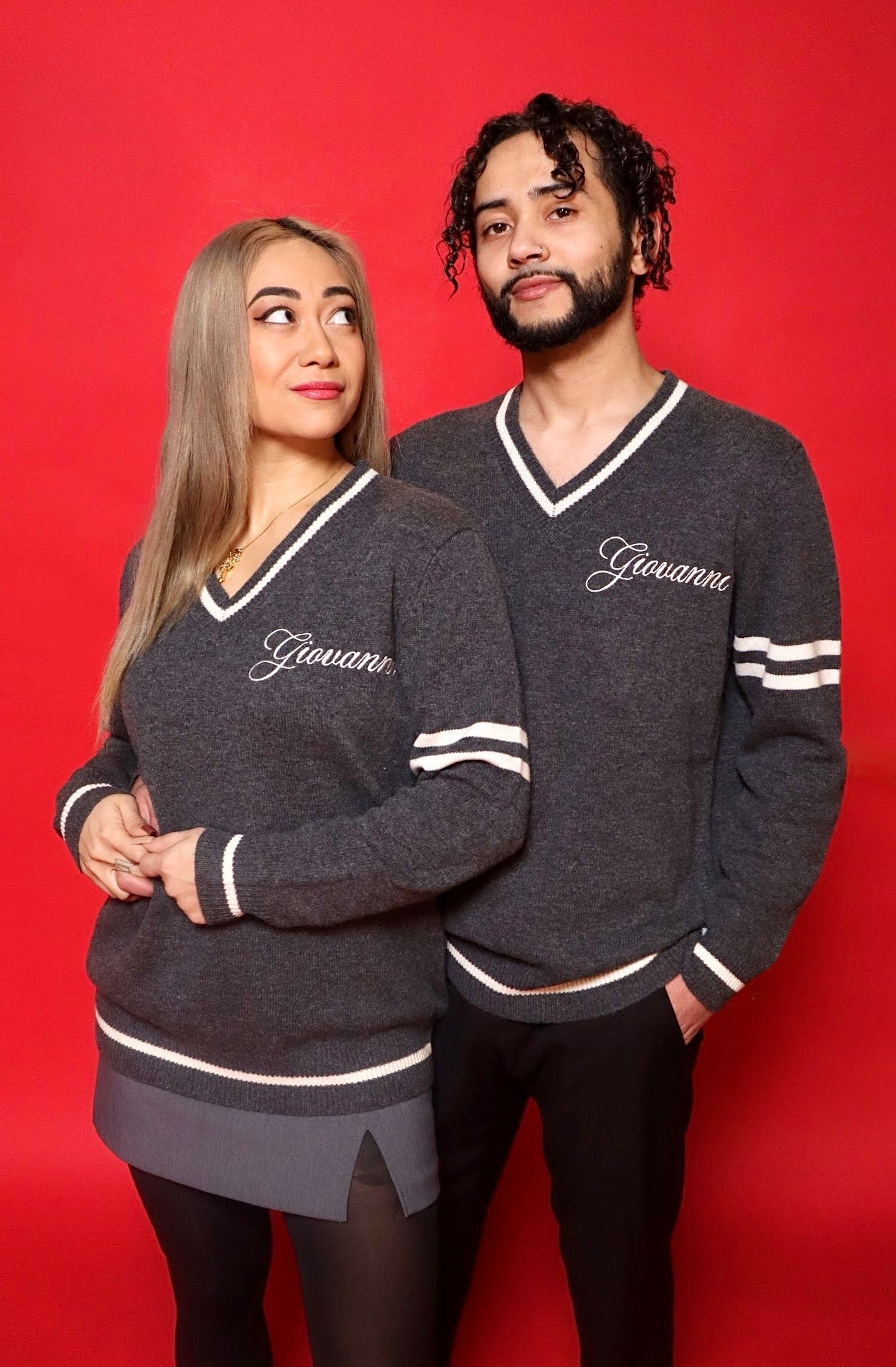 ITALIAN CASHMERE WOOL V-NECK SWEATER - DIOS GIOVANNI