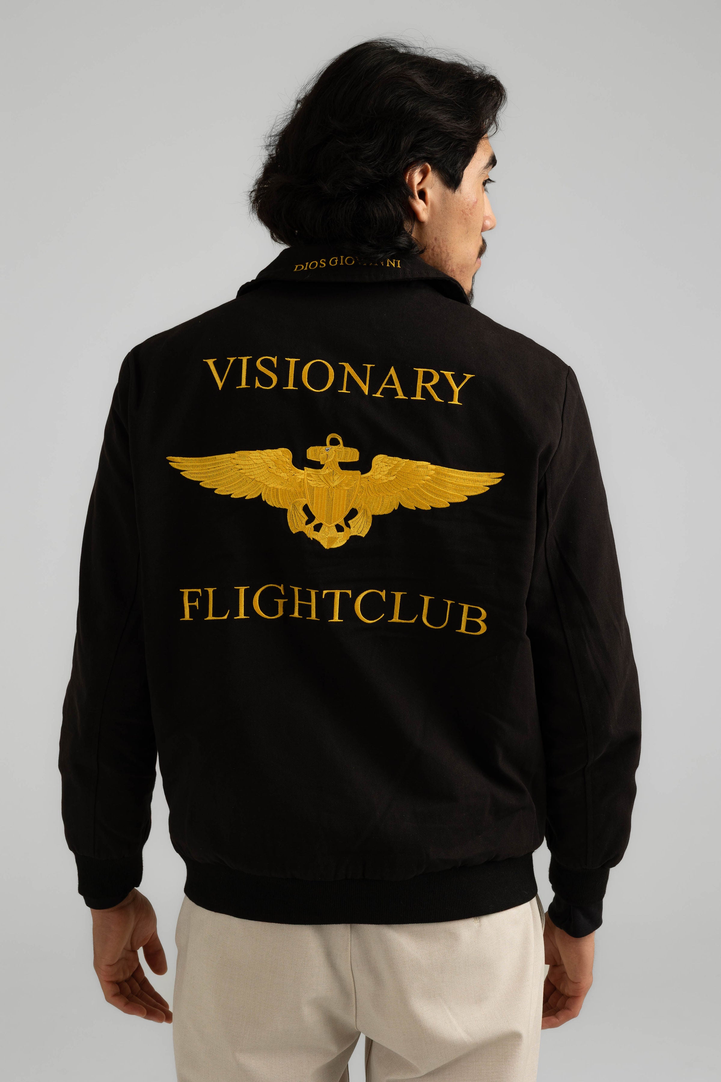 VISIONARY FLIGHTCLUB JACKET - BLACK – DIOS GIOVANNI